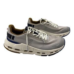 On Cloudnova Form 2 Running Shoes Sneakers Gray Blue White Size 6